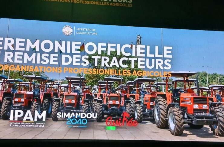 Modernisation agricole en Guinée : Remise officielle de plus de 70 tracteurs dans le cadre du projet Simandou